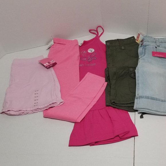 Lot of 7 Girls M 7-8 Dress Shorts Skort Leggings Target NWT NEW - Picture 2 of 15